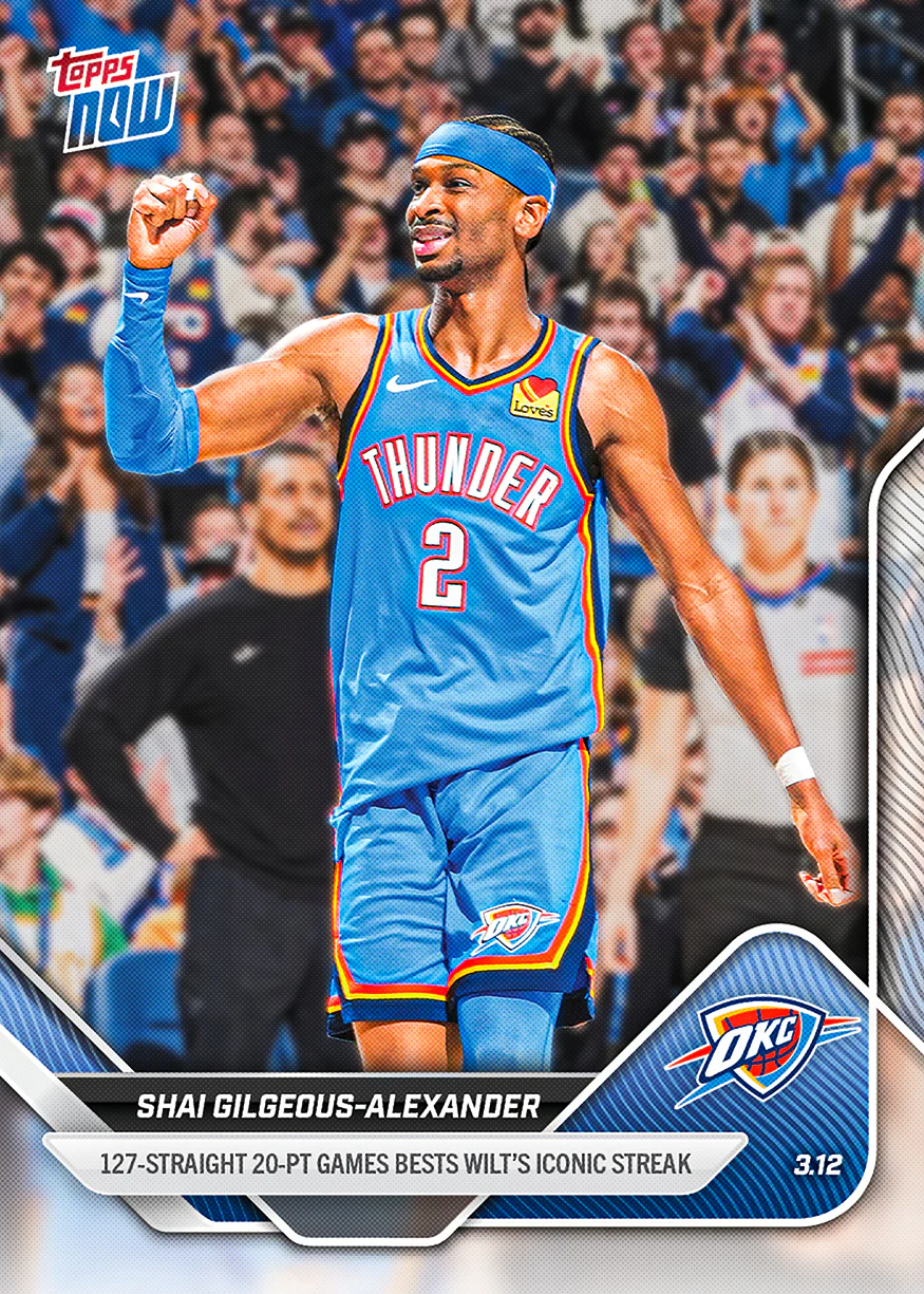 Shai Gilgeous-Alexander - 2025-26 NBA Topps NOW® - Card 205 - PR: 21058