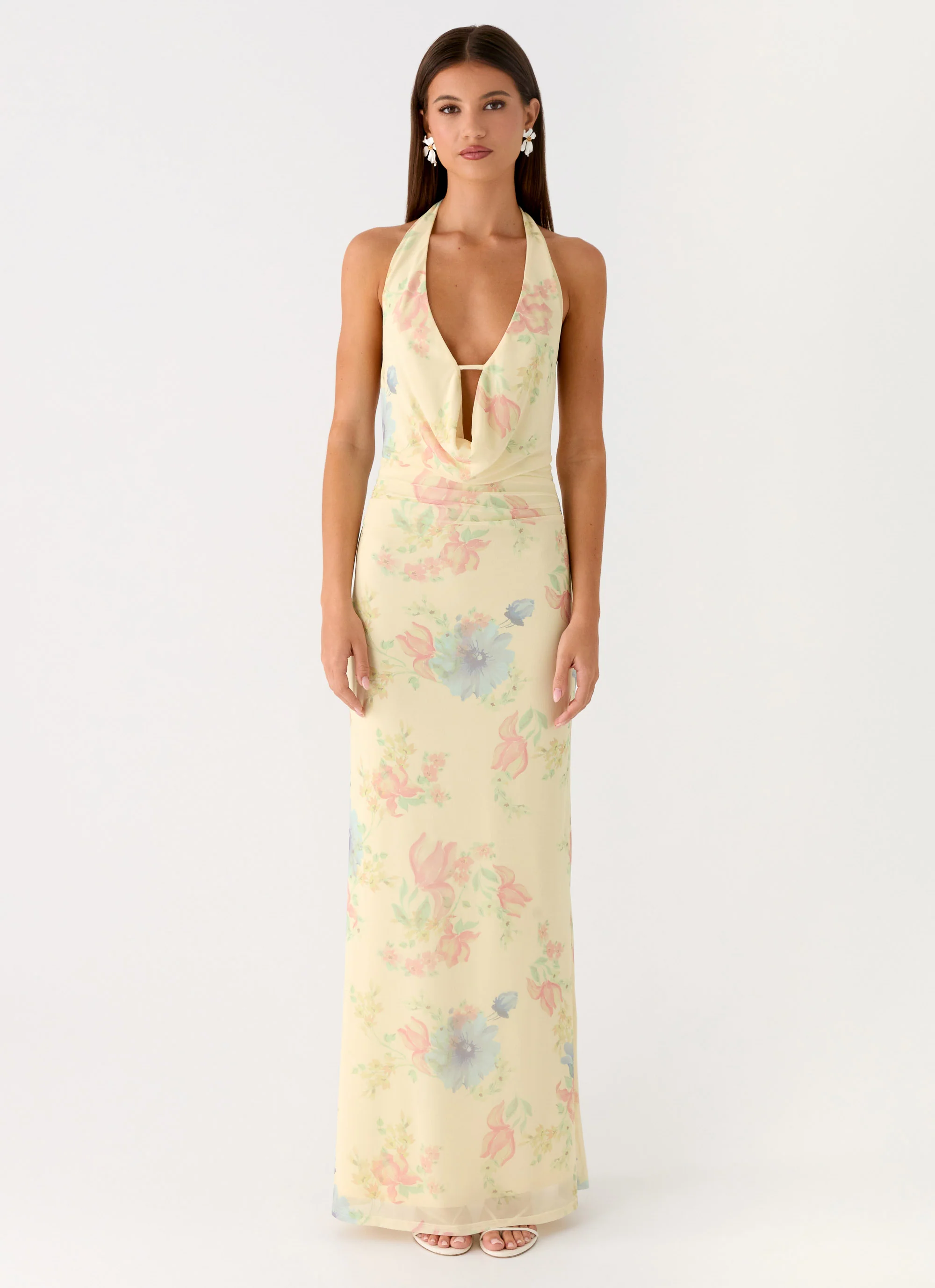 Tedder Halter Maxi Dress - Spring Meadow