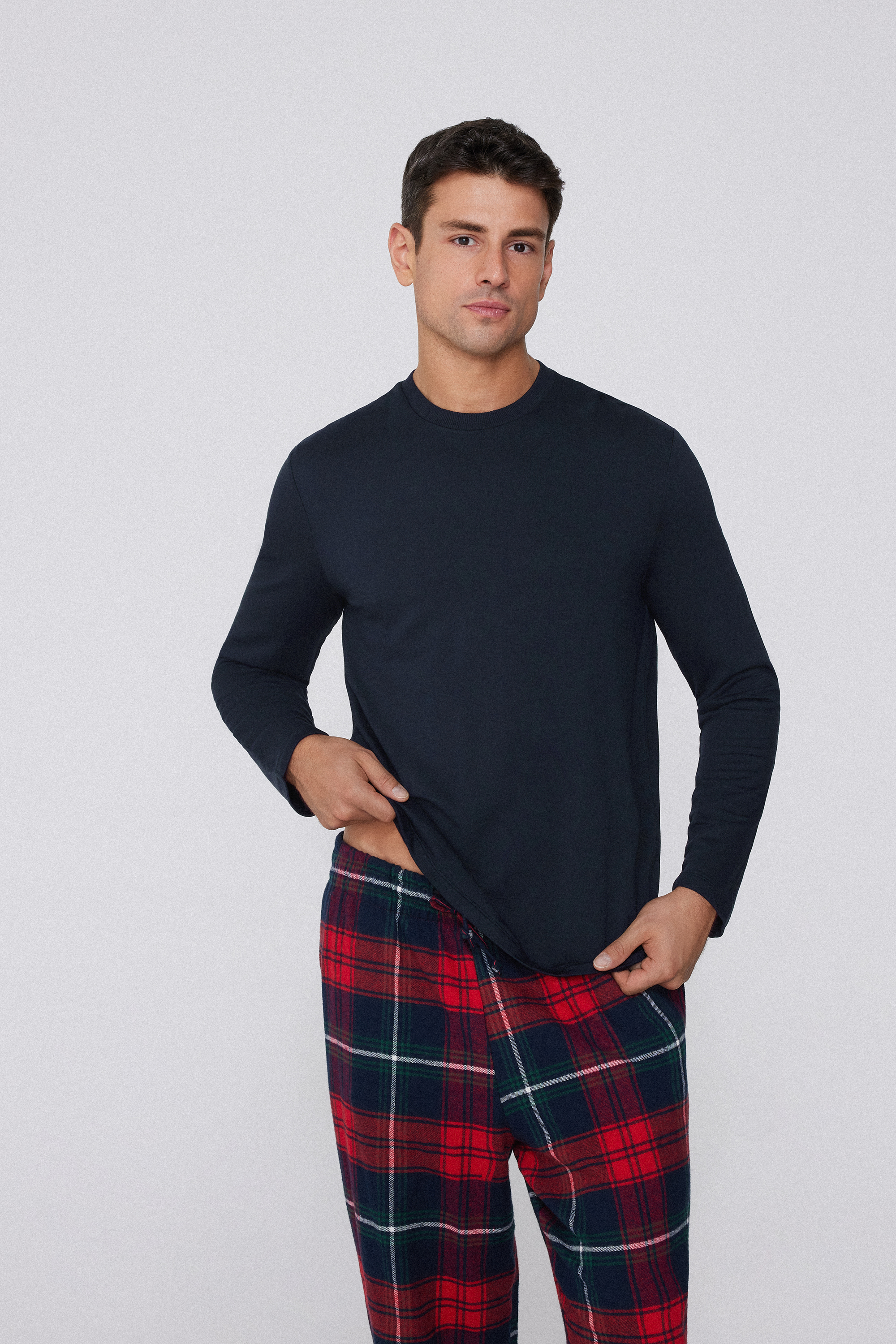 Long-Sleeved Plush Viscose Top