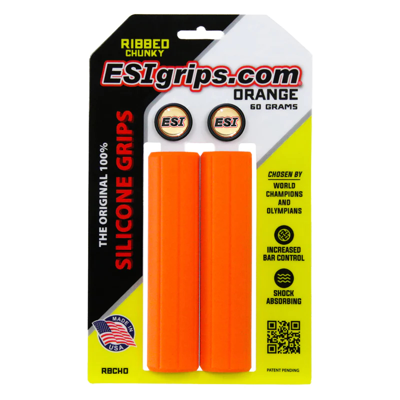 ESI Grips Ribbed Chunky Handlebar Grips - Orange