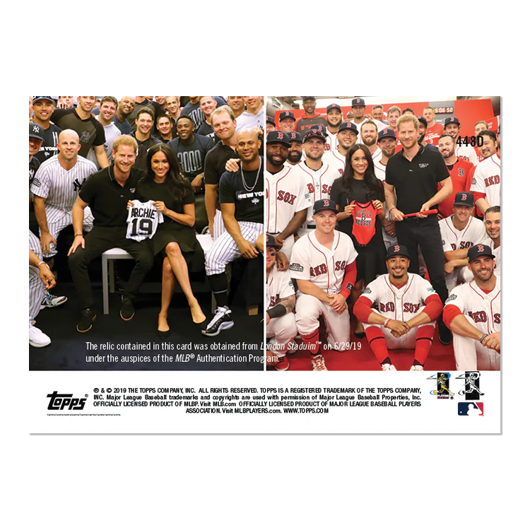 Base Relic # to 1 - Prince Harry and Meghan Markle - MLB TOPPS NOW® Card 448D