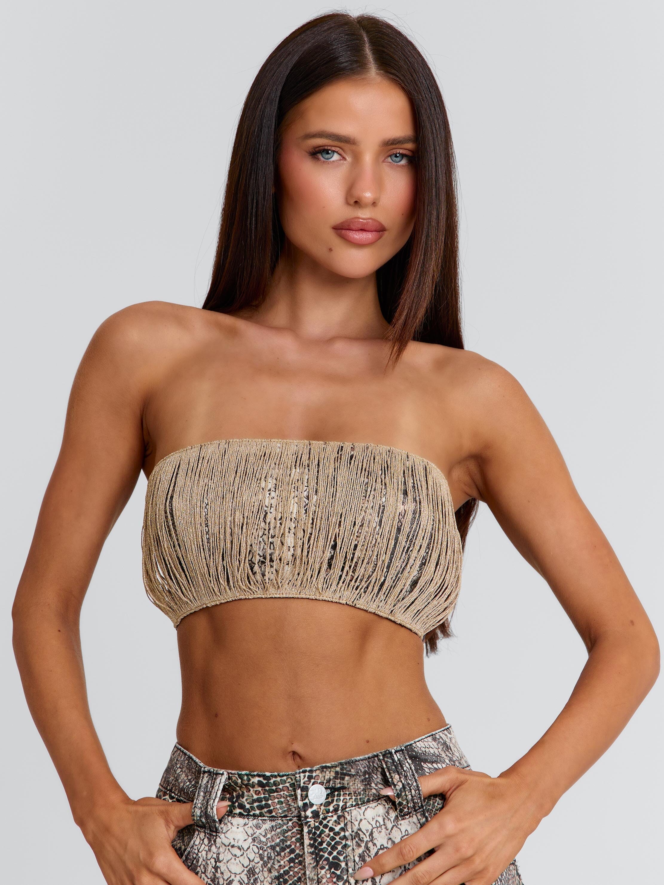 Zeriah Top Snake Print