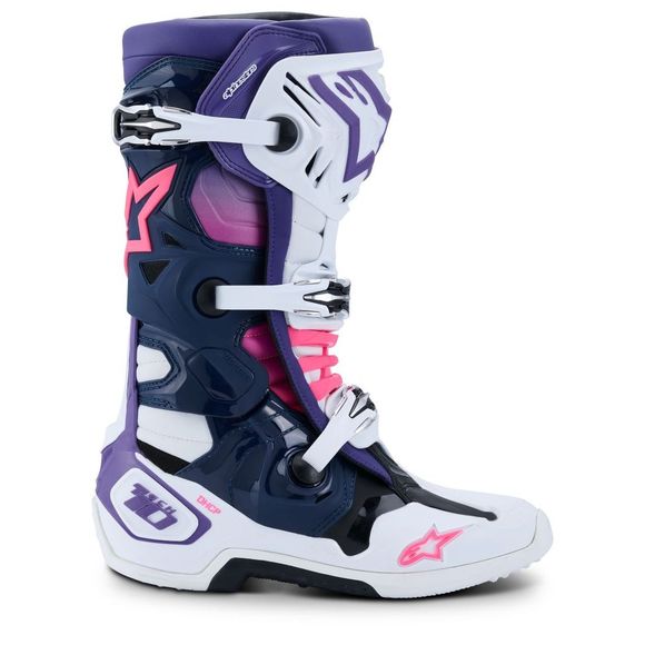 Bottes cross Alpinestars TECH 10 2025 - Blanc / VioletRef : AP3937