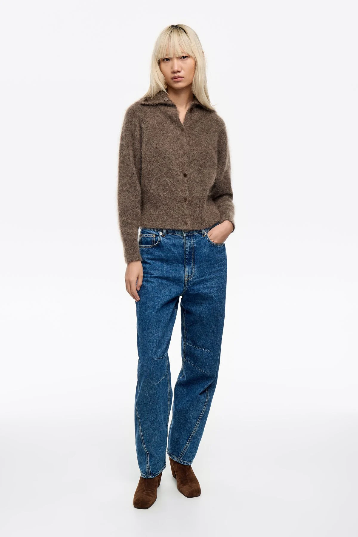 BARREL - Blue mid-rise jeans