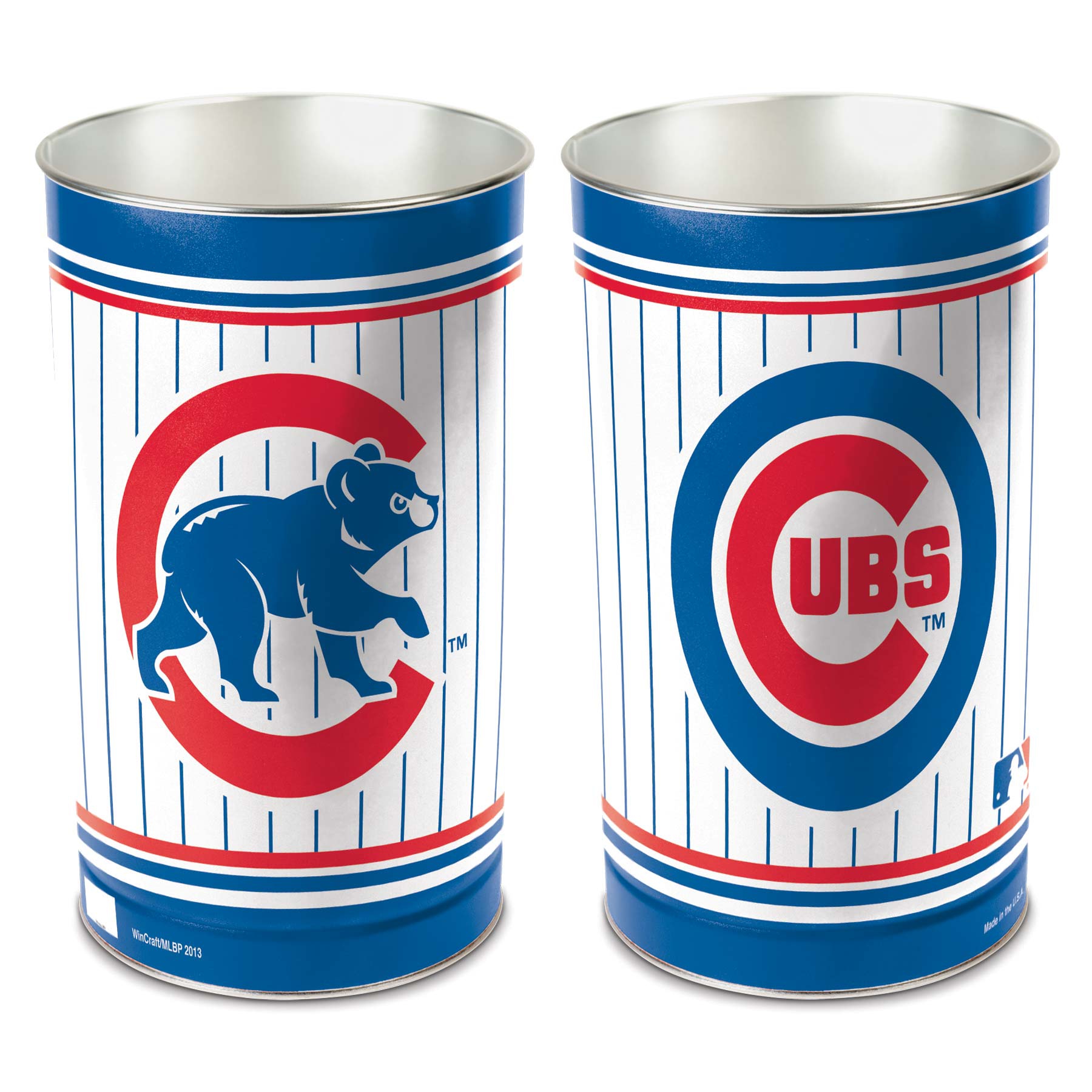 Chicago Cubs Metal MLB Wastebasket