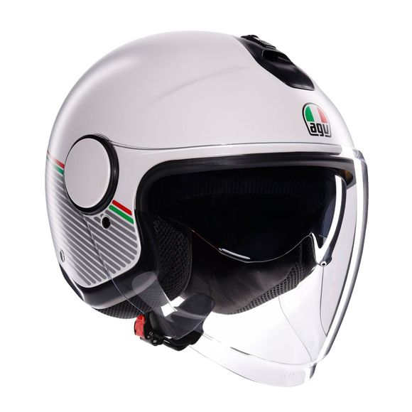 Casque jet AGV ETERES - CAPOLIVERI - Blanc / VertRef : AG1076