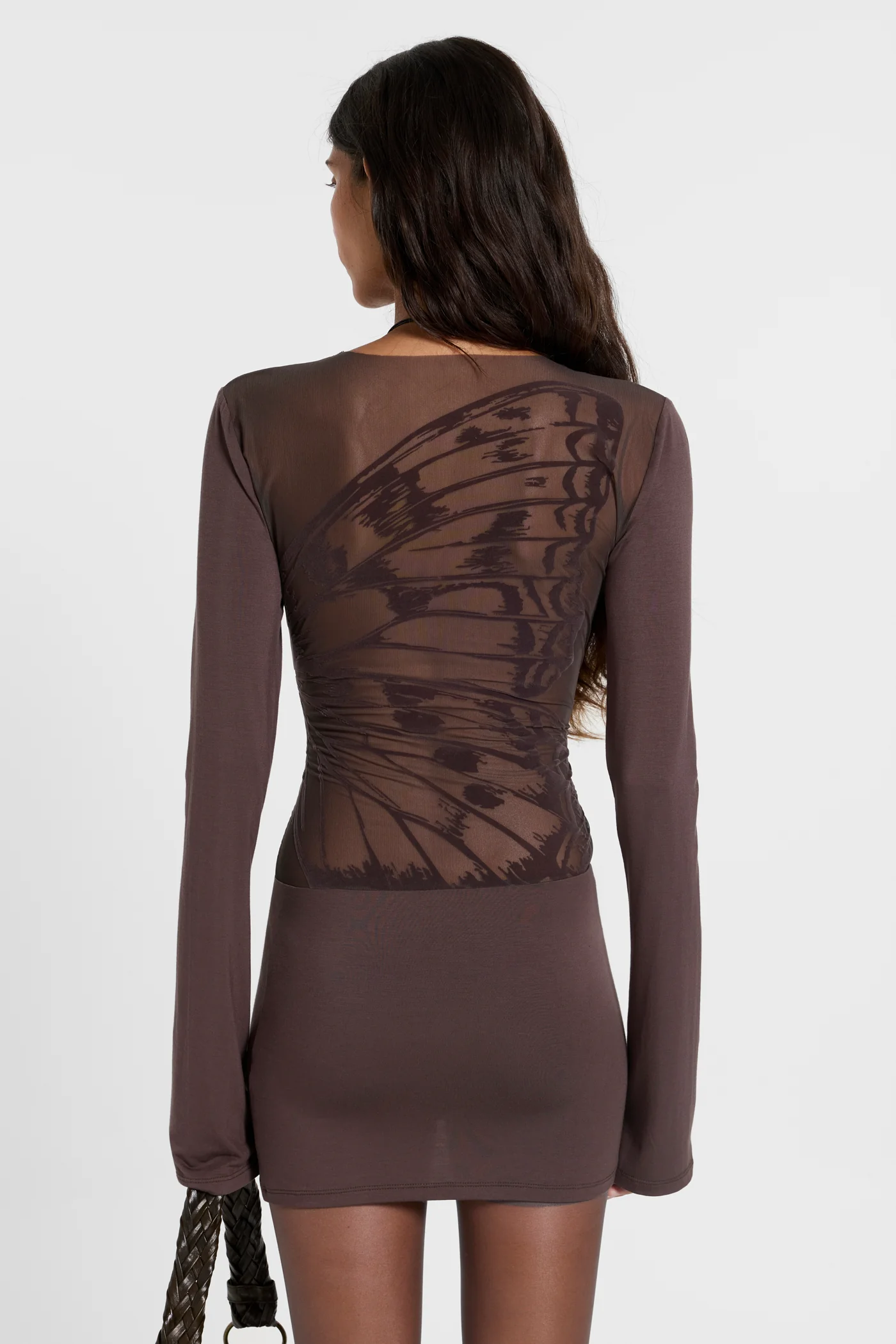 Butterfly Mesh Mini Dress