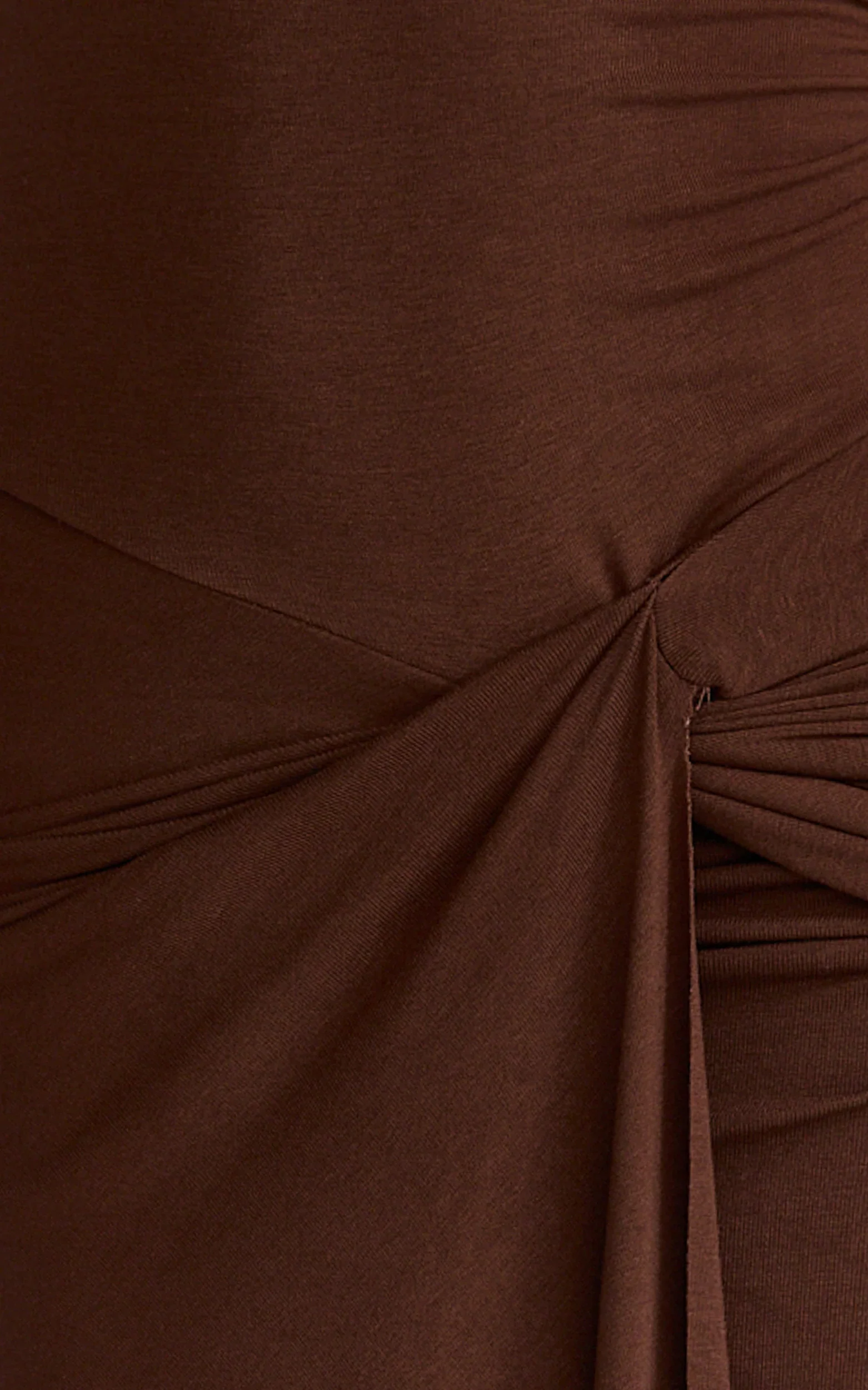 Rosalie Mini Dress - Tie Front Bodycon Wrap Dress in Chocolate