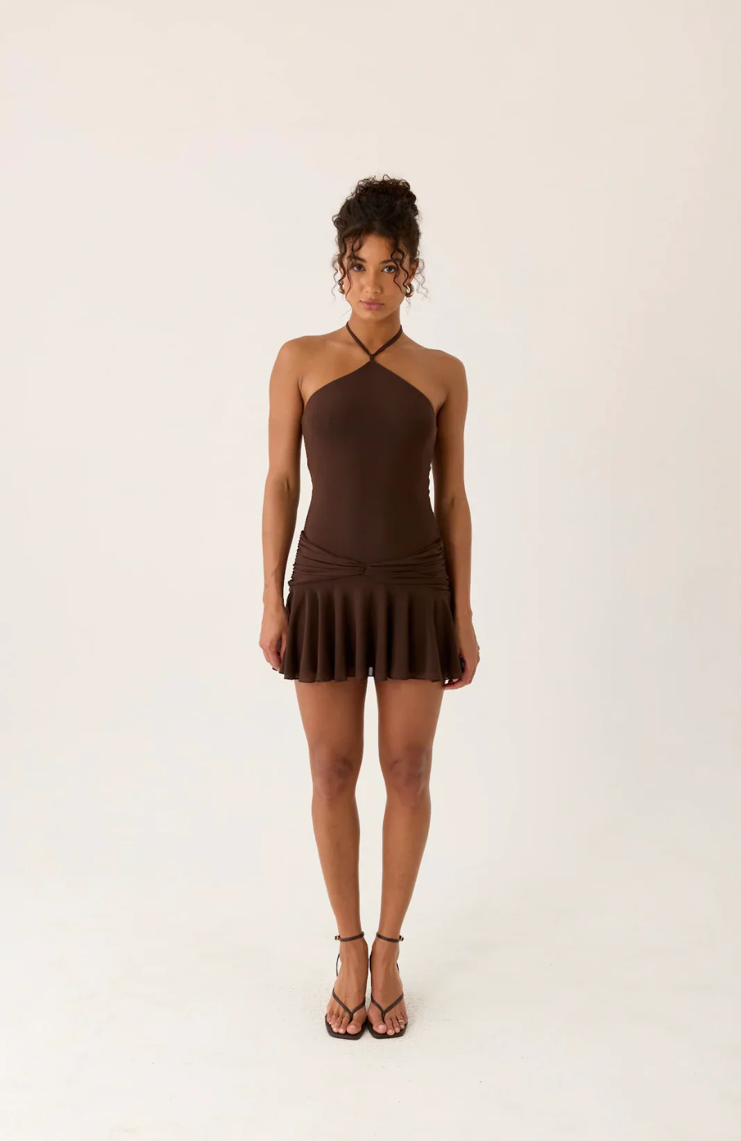 Elektra Mini Dress - Chocolate