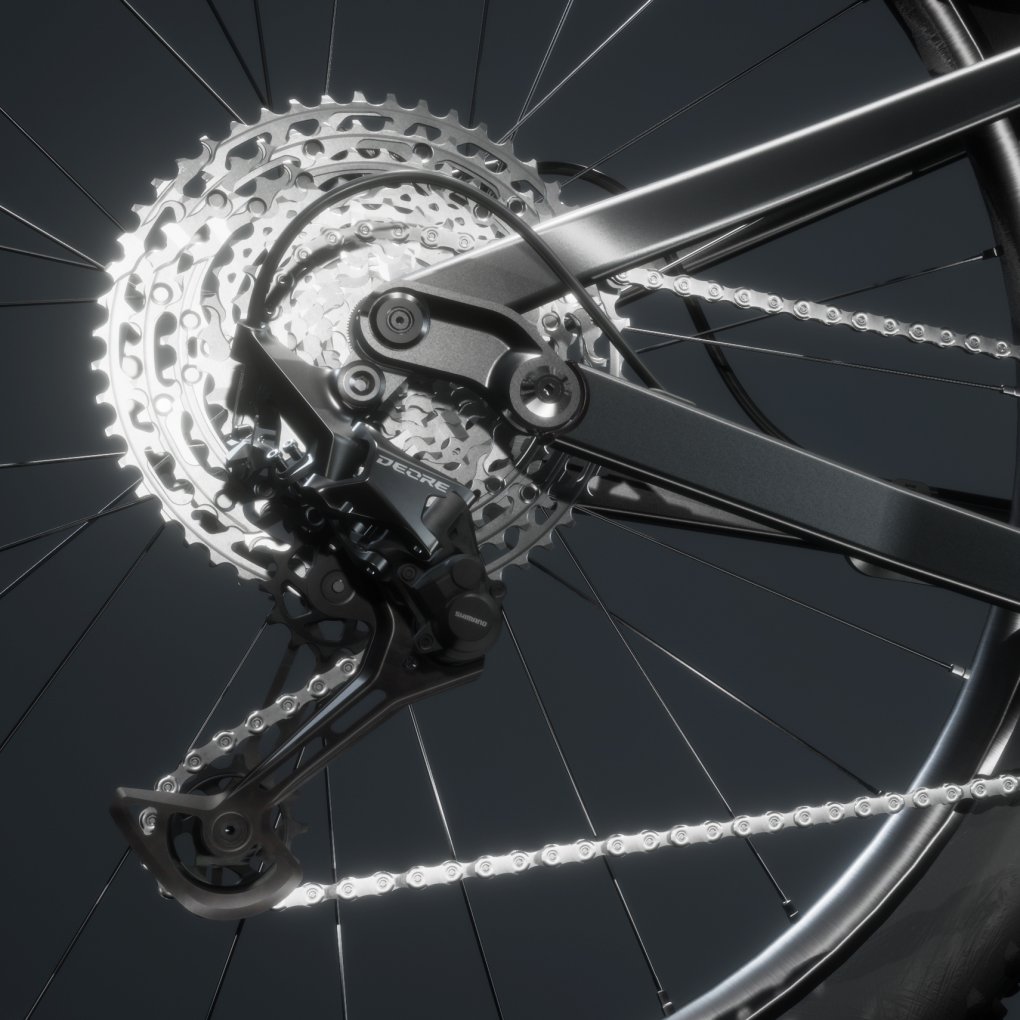 Shimano Deore RD-M6100 Rear Derailleur - Shadow RD+ | 1x12-speed | long (SGS) - black