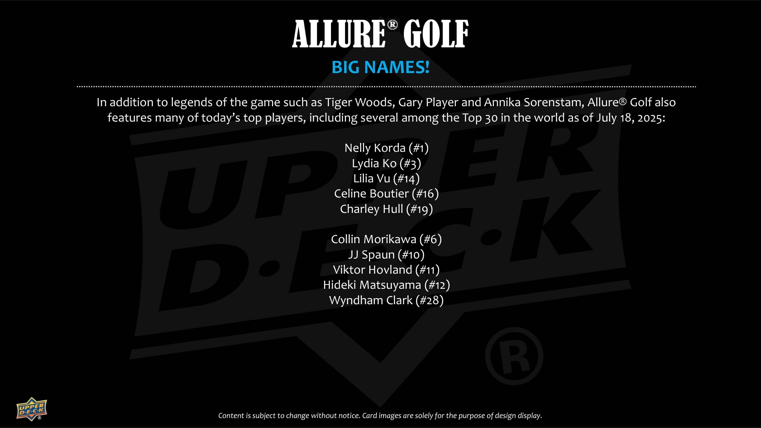2026 Upper Deck Allure Golf Hobby Box