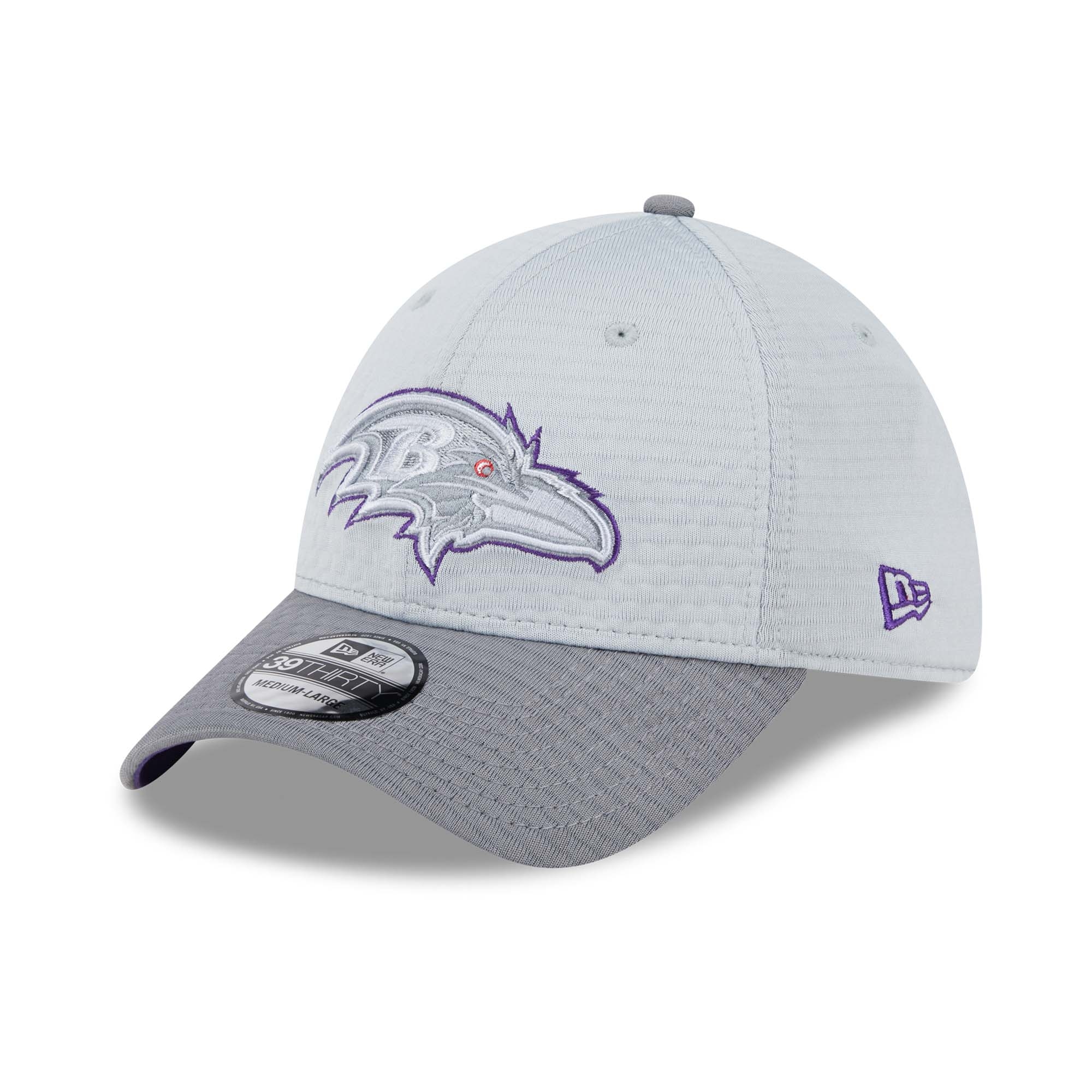 Baltimore Ravens 2024 NFL Training Camp New Era 39THIRTY Flex Cap Gray