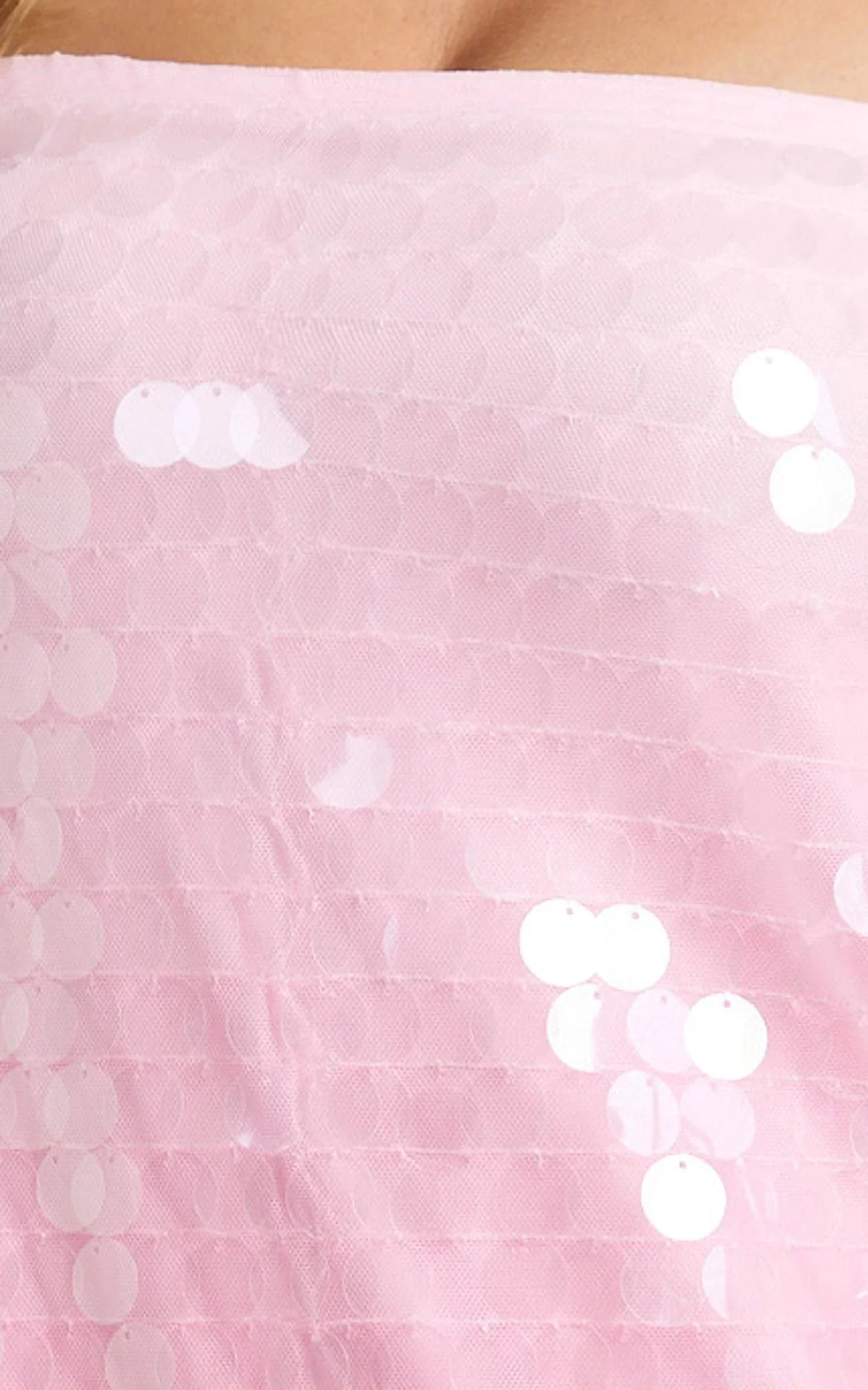 Rose Mini Dress - Ombre Sequin Shift Dress in Pink