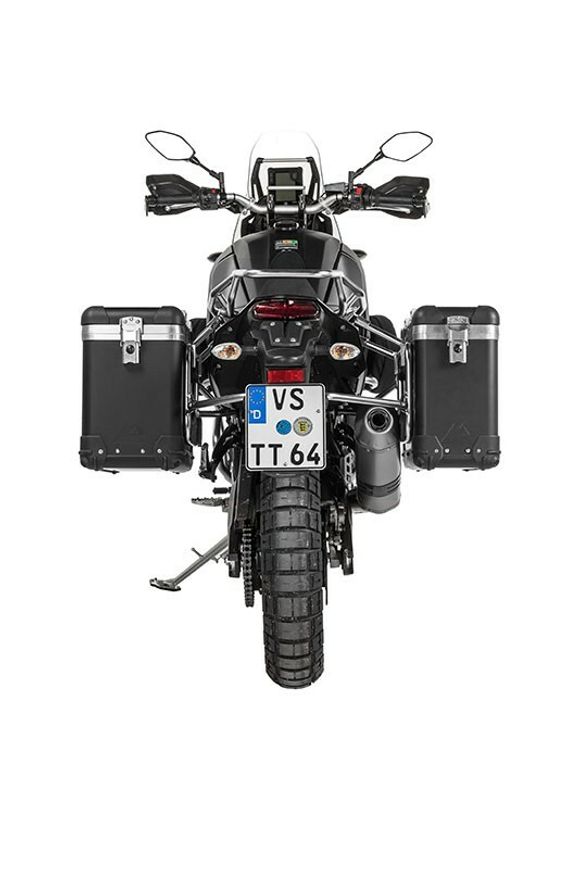 Touratech ZEGA Pro 31/38 suitcase - Gray support included - Black anodizedRef: Trt01945A / 01-632-5732-0