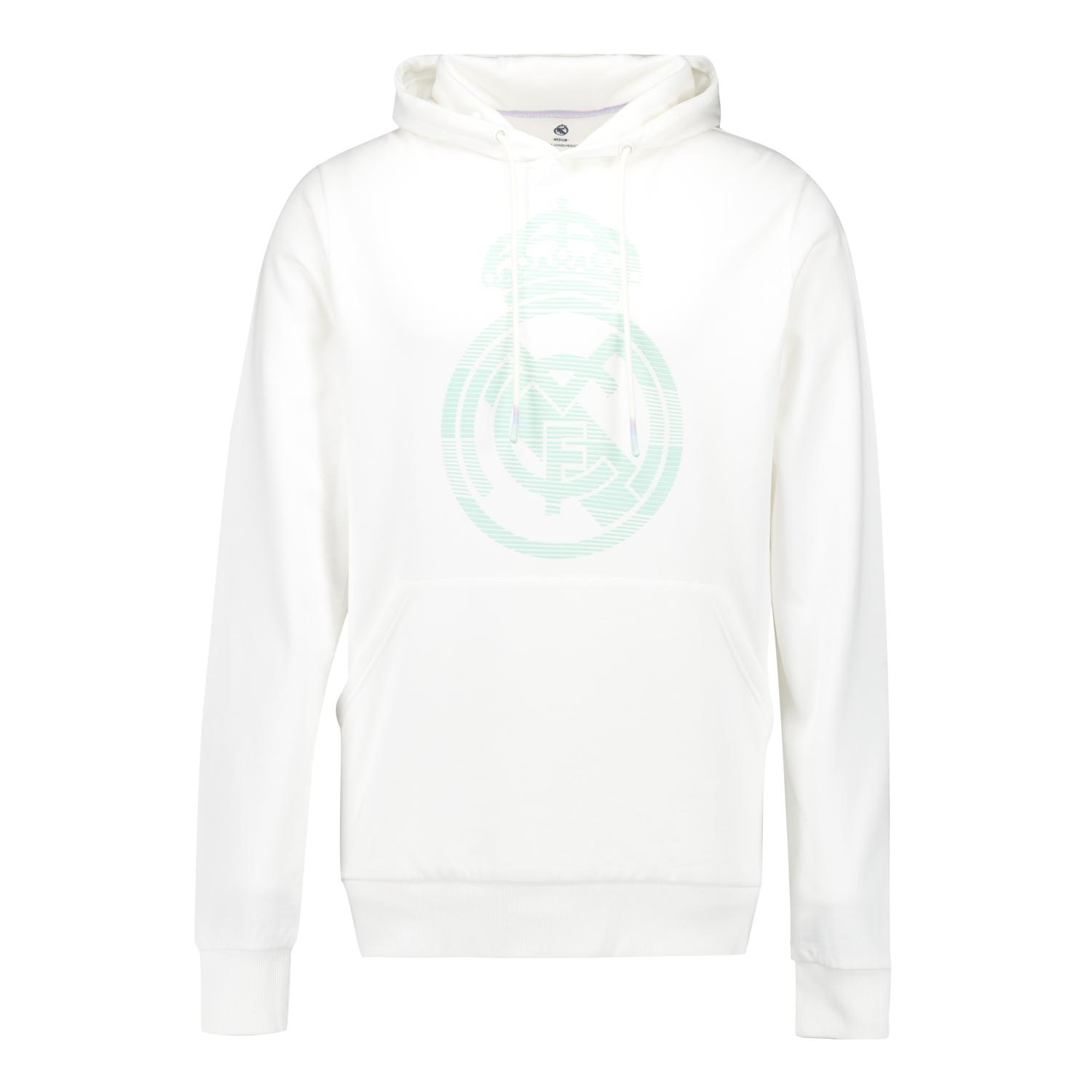 Mens Pastel Crest Hoodie White Real Madrid