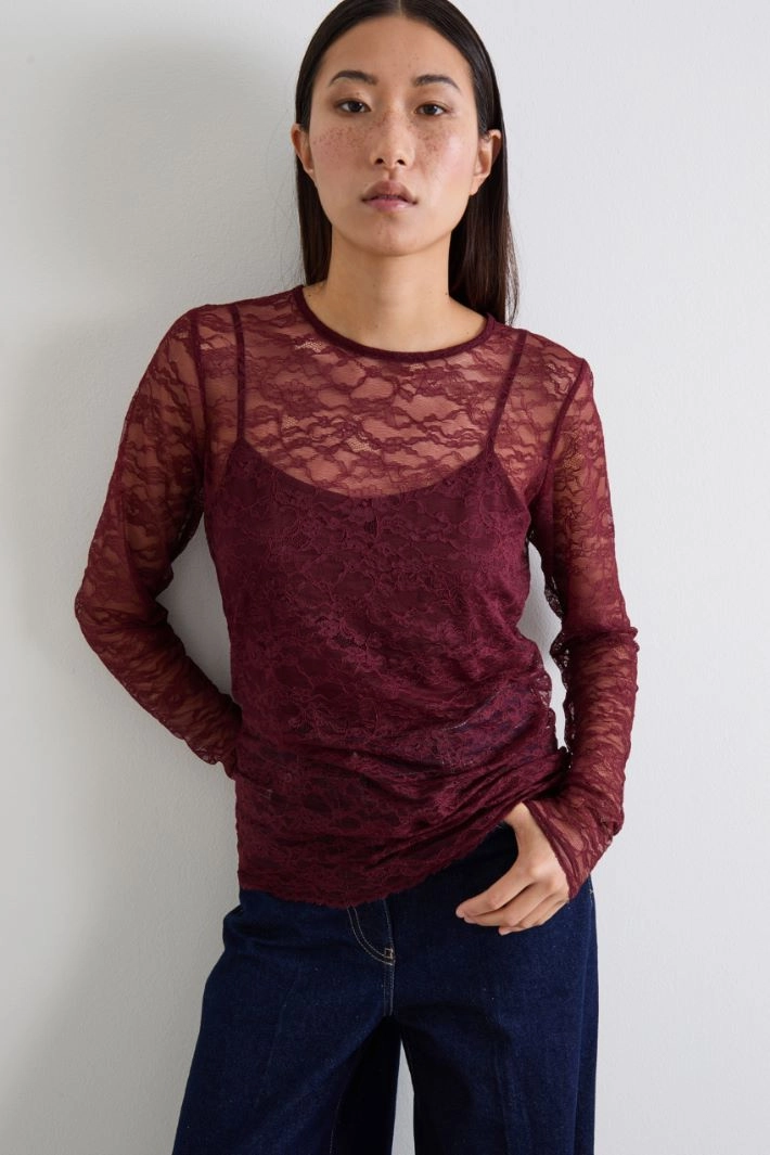 Lace top - BORDEAUX
