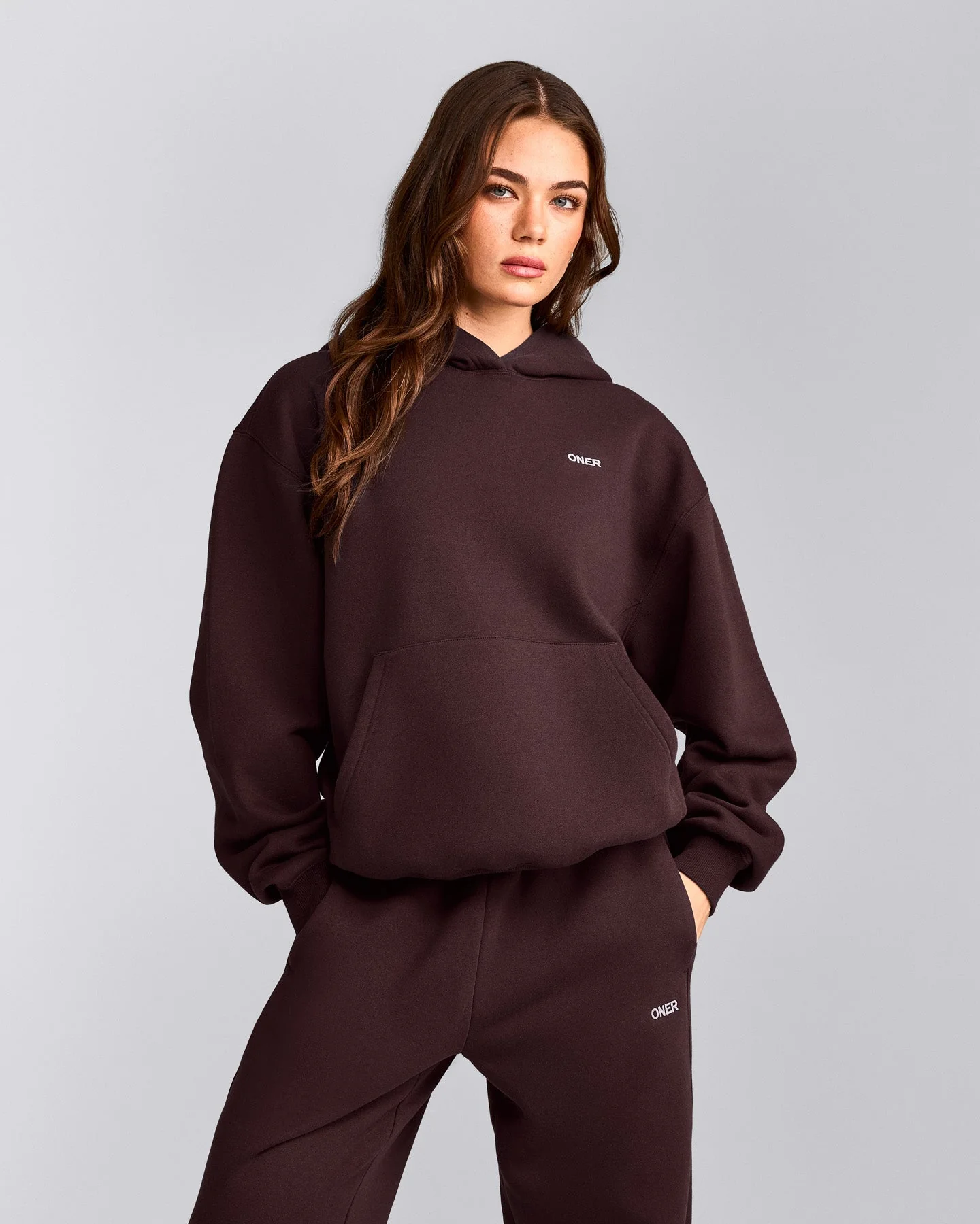 Foundations Cosy Hoodie | Plum Brown
