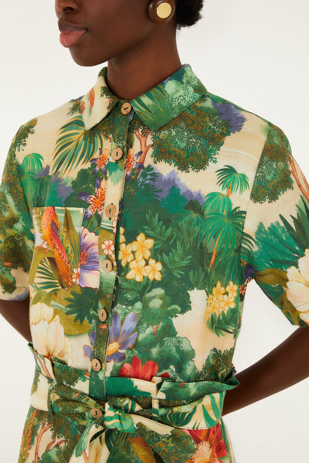 Multicolor Oriental Garden Romper