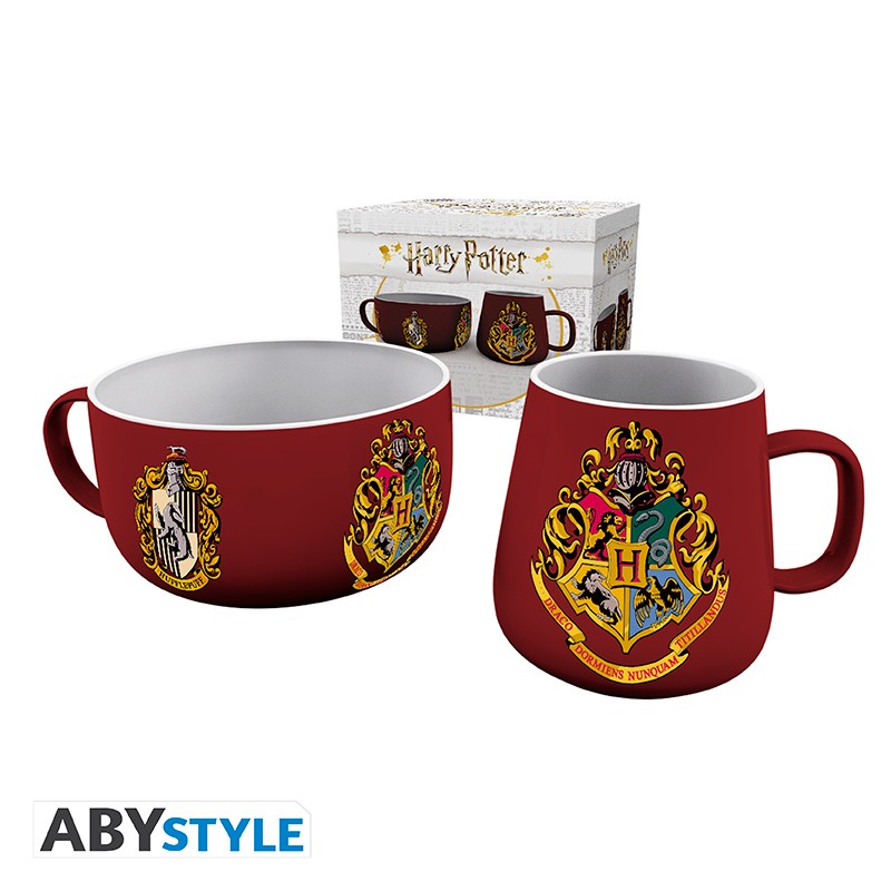 HARRY POTTER Breakfast Set Mug + Bowl Crests