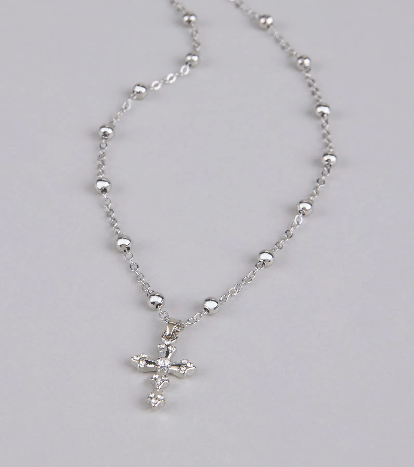 Bless Up Beaded Cross Necklace