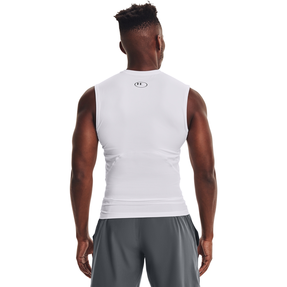 Under Armour HeatGear® Armour Sleeveless Shirt Men - White/Black