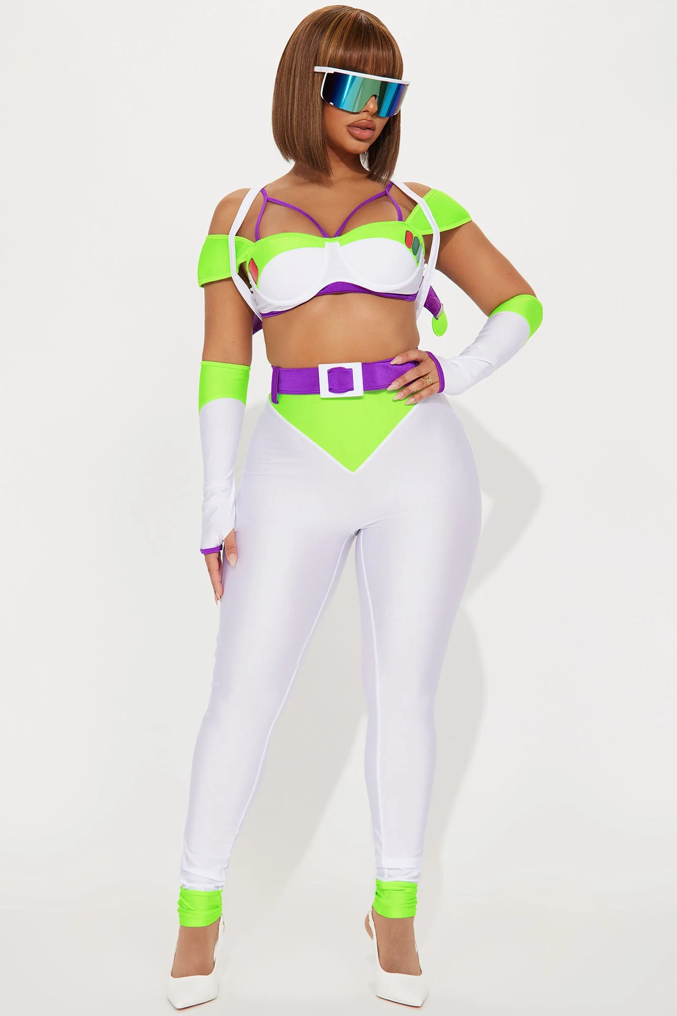 Infinite And Beyond Pant 6 Piece Costume Set - Green/combo