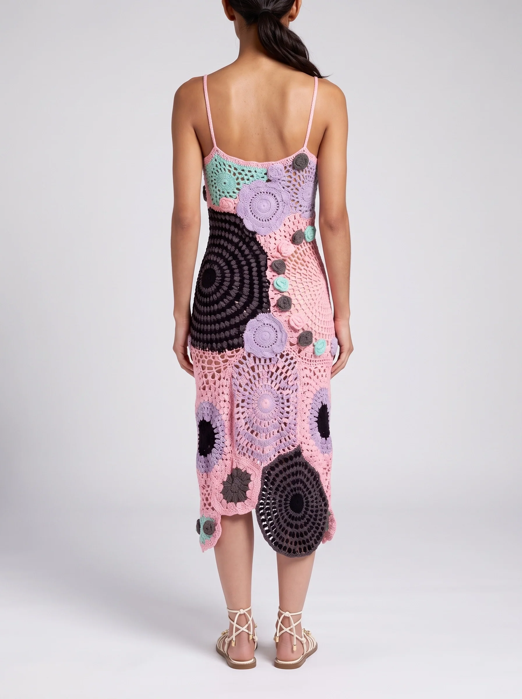 Calypso Multi Colour Crochet Dress