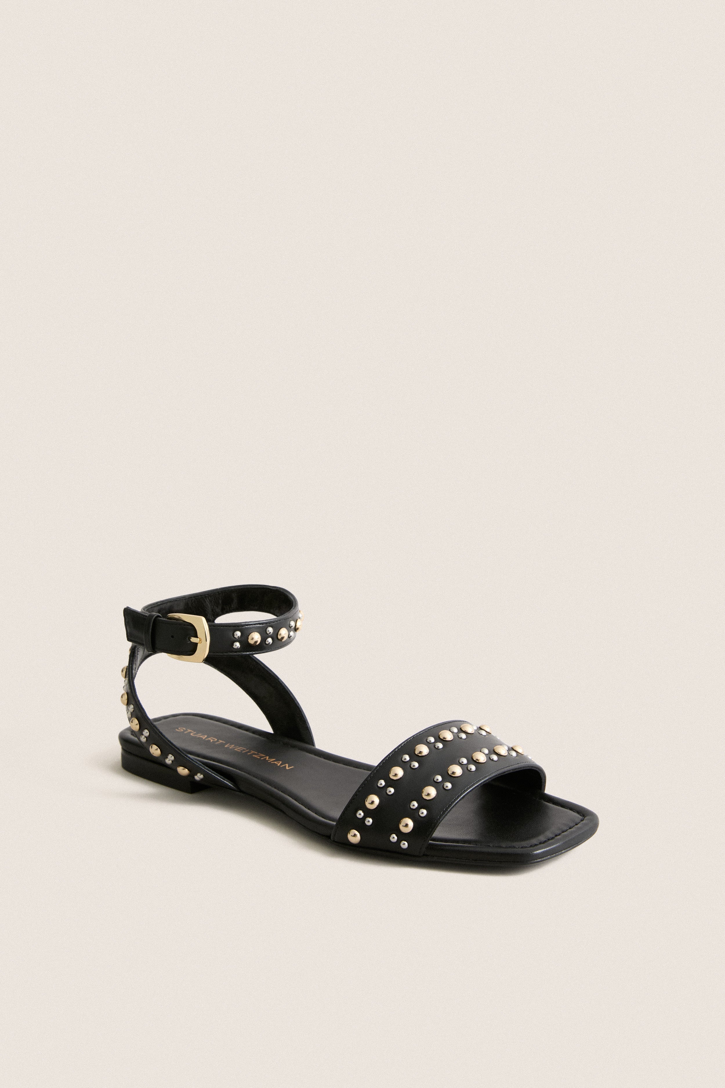 Black Leather Perry Sandals
