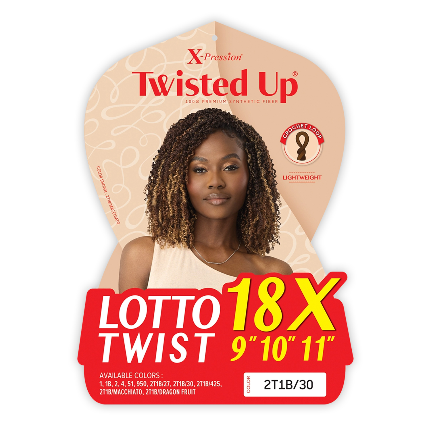 Outre Crochet Braids X-Pression Twisted Up 18X Lotto Twist 9