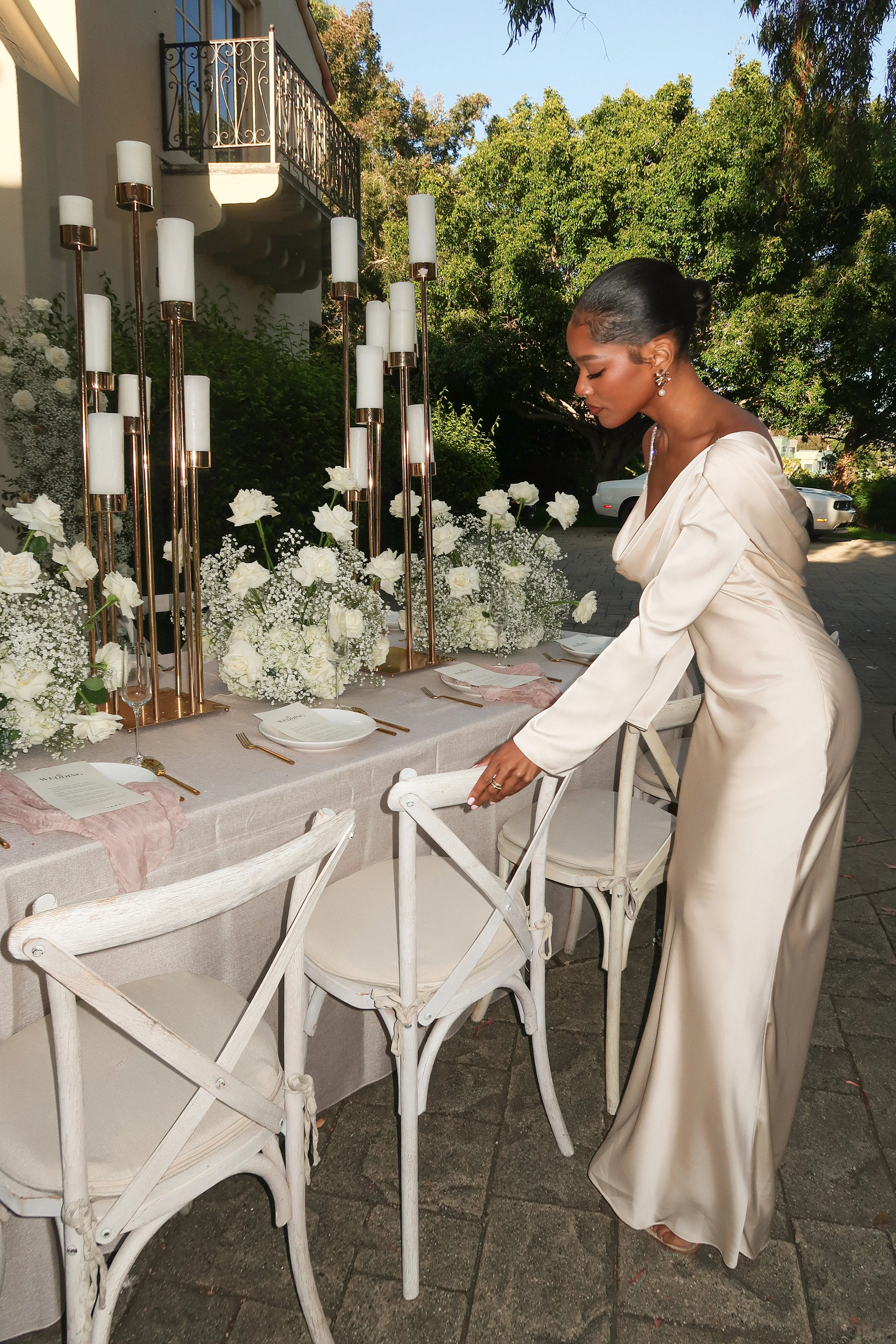 Champagne One And Only Satin Dress