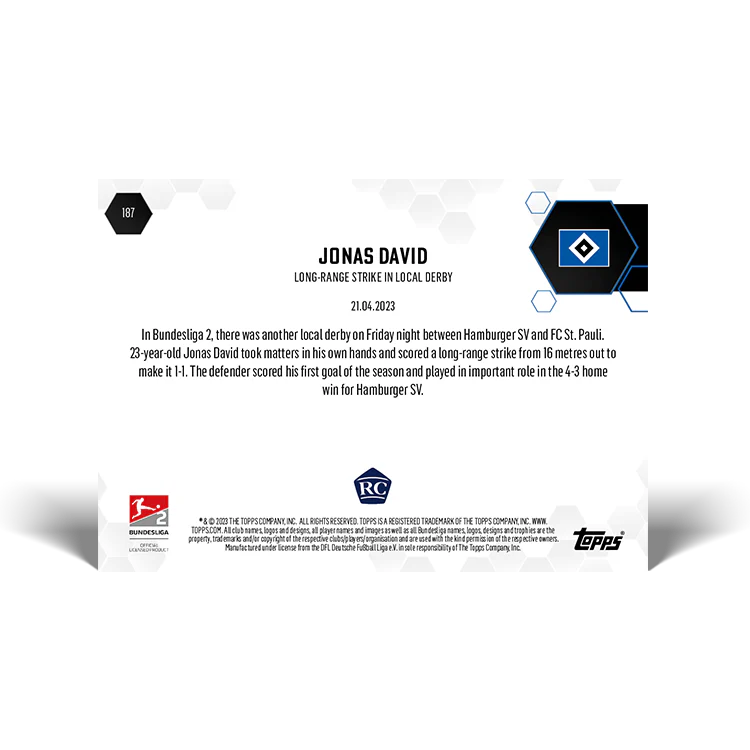 Topps UK - Long range strike in local derby- Bundesliga TOPPS NOW® Card #187