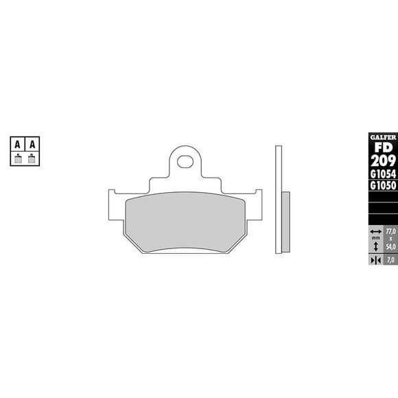 Galfer Sintered Metal Front Brake PadsRef: FD209G1054