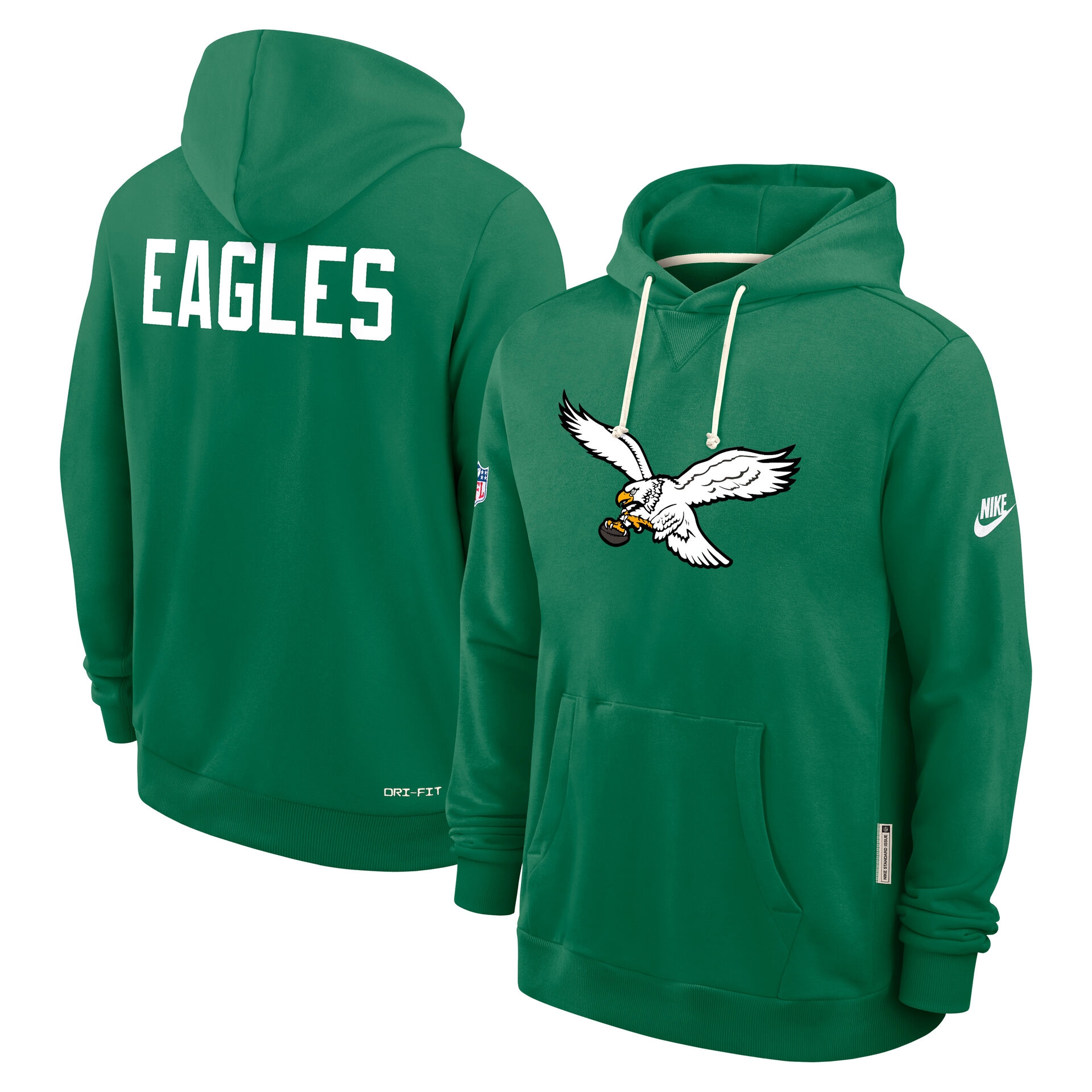 Philadelphia Eagles 2025 NFL Sideline Nike Vintage Alternate Hoodie Green