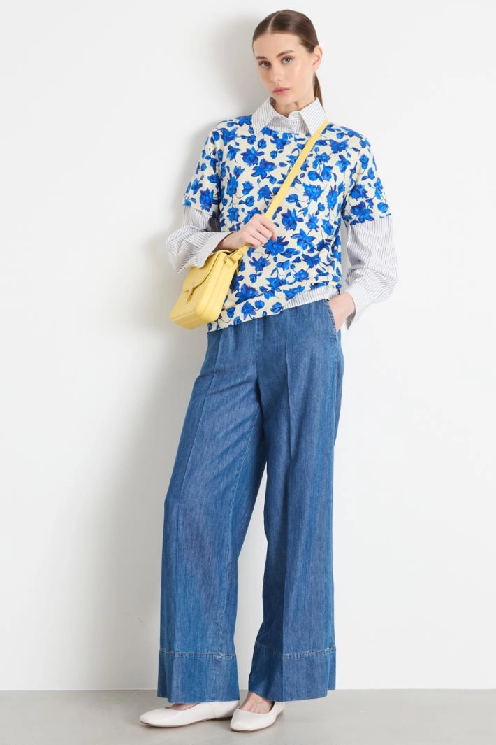 Drawstring jeans - BLUE