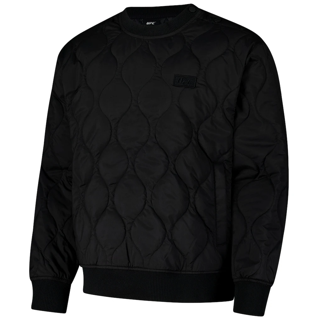 Men's UFC  Black  Relaxed Fit Quilted Pullover Jacket
