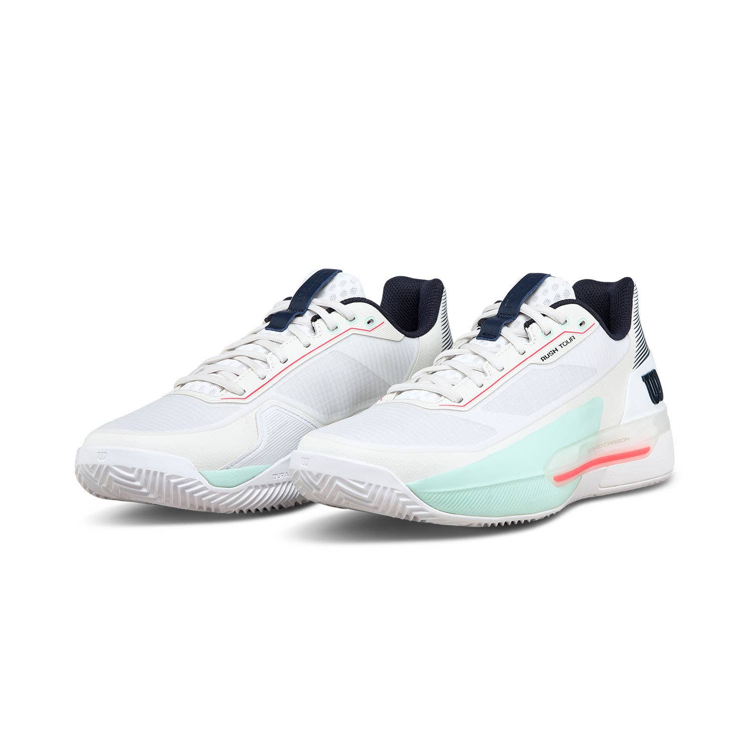 WILSON RUSH TOUR 5 CLAY WHITE/TURQUOISE/CORAL WRS338260