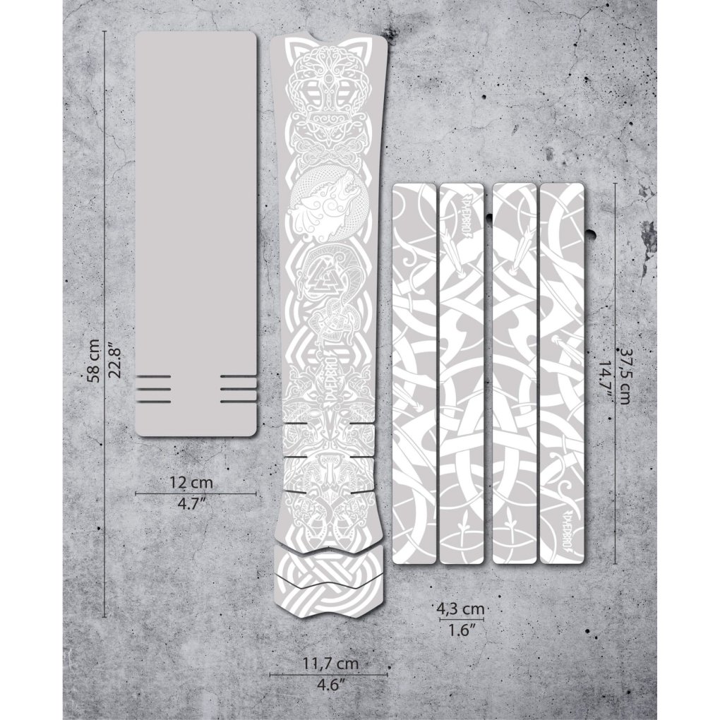 DYEDBRO Frame Protection Kit Viking E-BIKE - white matte
