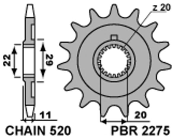 Standard Steel PBR Boxing Pable 2275 - 520Ref: Pbr01201A / 1077627002