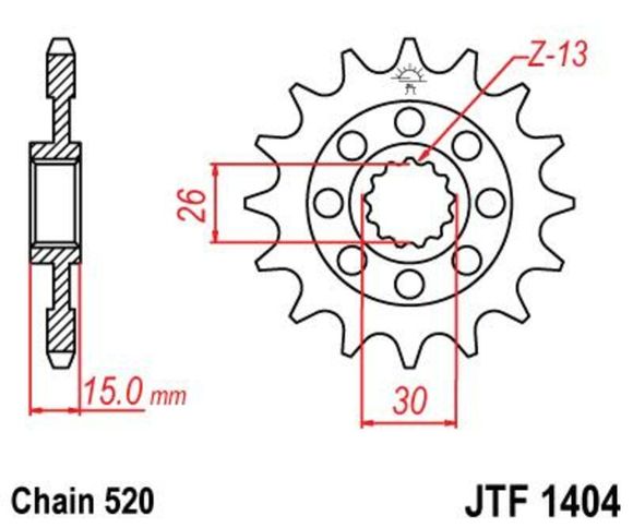 JT. Standard steel 1404 - 520Ref: Jtc00304A / 1077244003