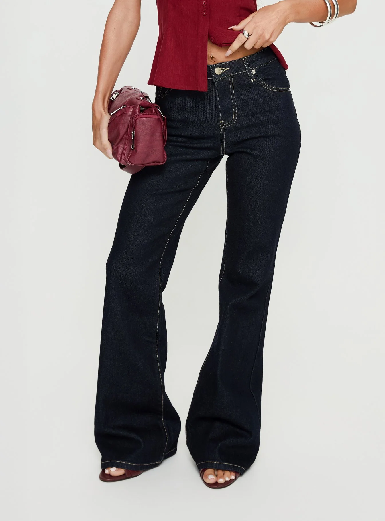 Magic Mirror Mid Rise Bootleg Jeans Raw Indigo
