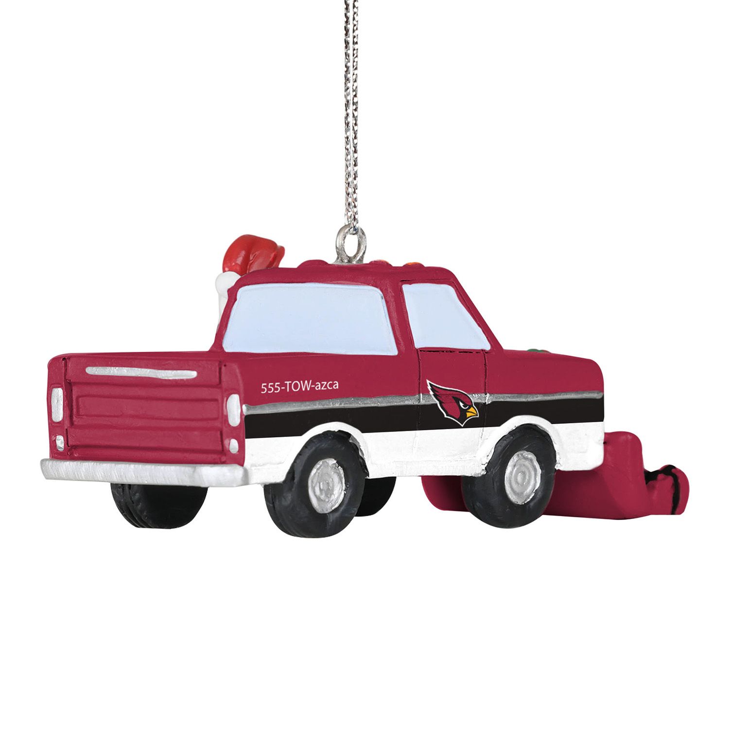 Arizona Cardinals NFL Snow Plow Truck Christmas Ornament