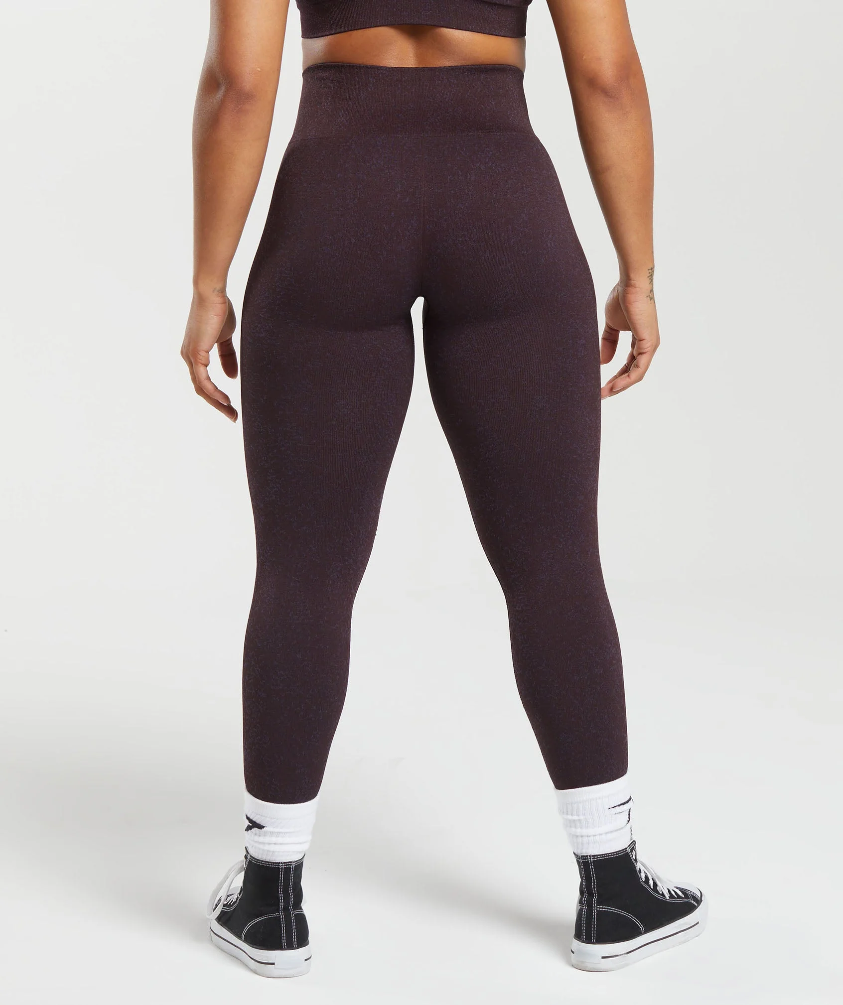 Adapt Fleck Seamless Leggings Plum Brown/Dewberry Purple
