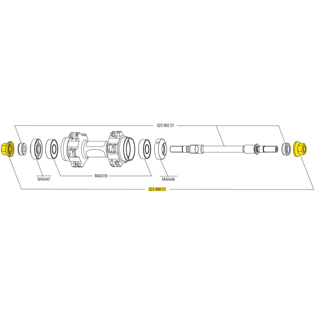 Mavic Front / Rear Wheel Mounting Nuts M9 for Ellipse 2011 - 32388601