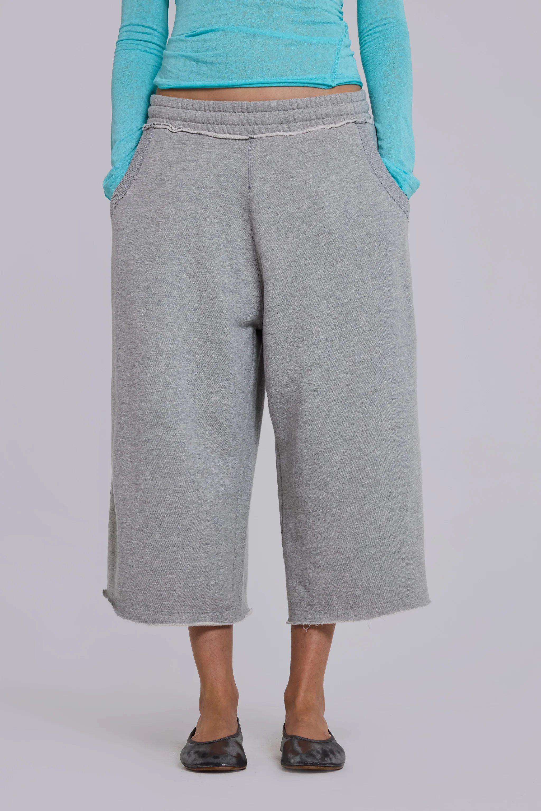Monster 3/4 Grey Marl Shorts
