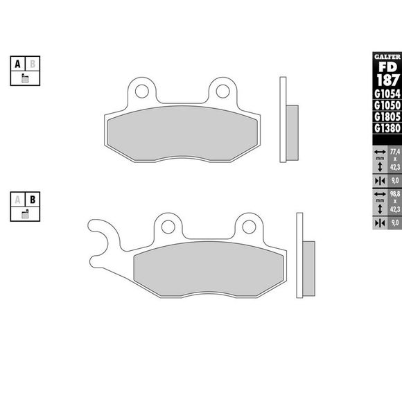 Galfer sinter sintered metal front brake padsRef: FD187G1054