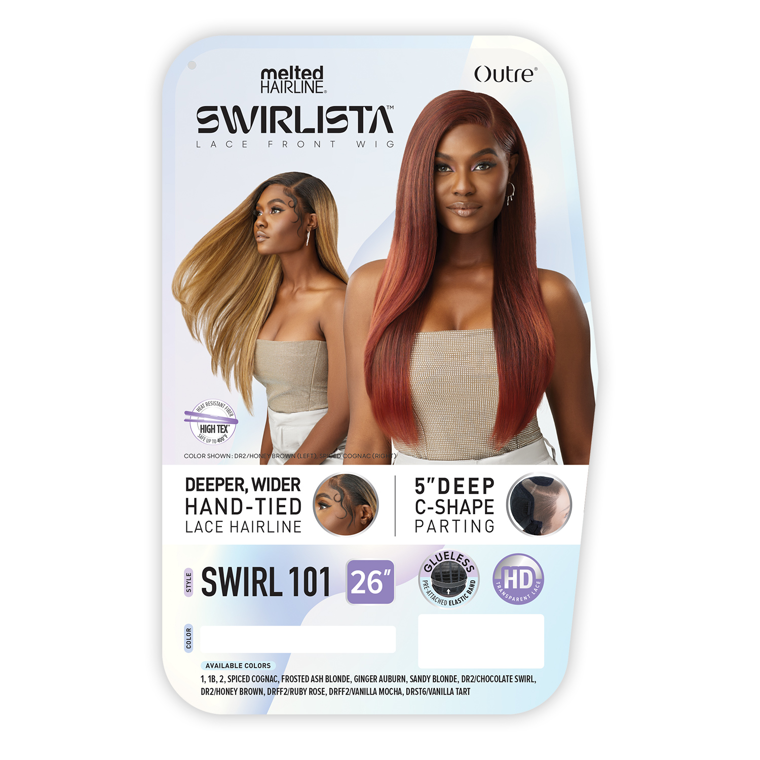 Outre HD Lace Front Wig Melted Hairline Glueless Swirlista Swirl 101