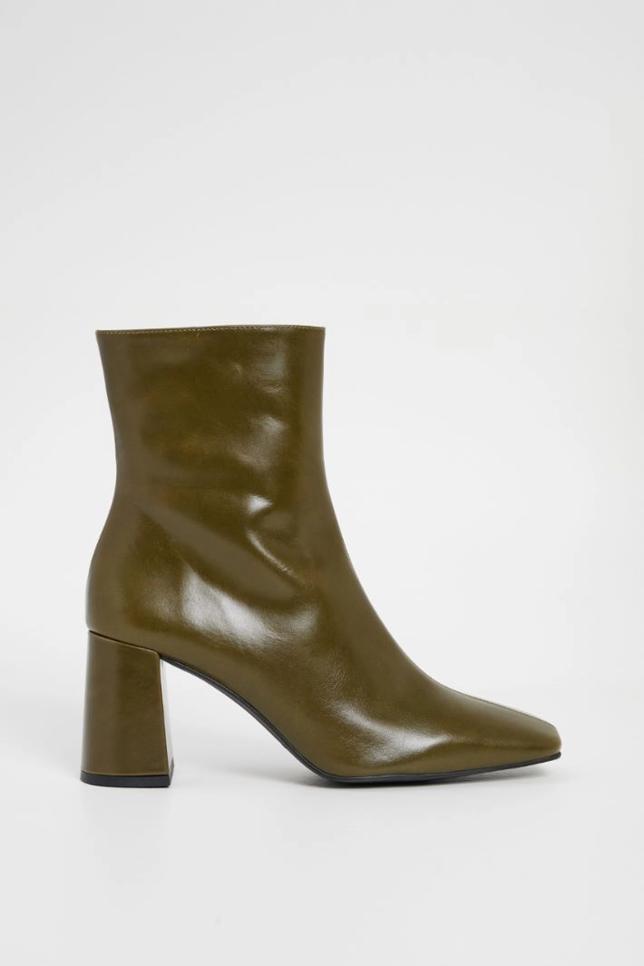 Block heel ankle boots - KHAKI GREEN