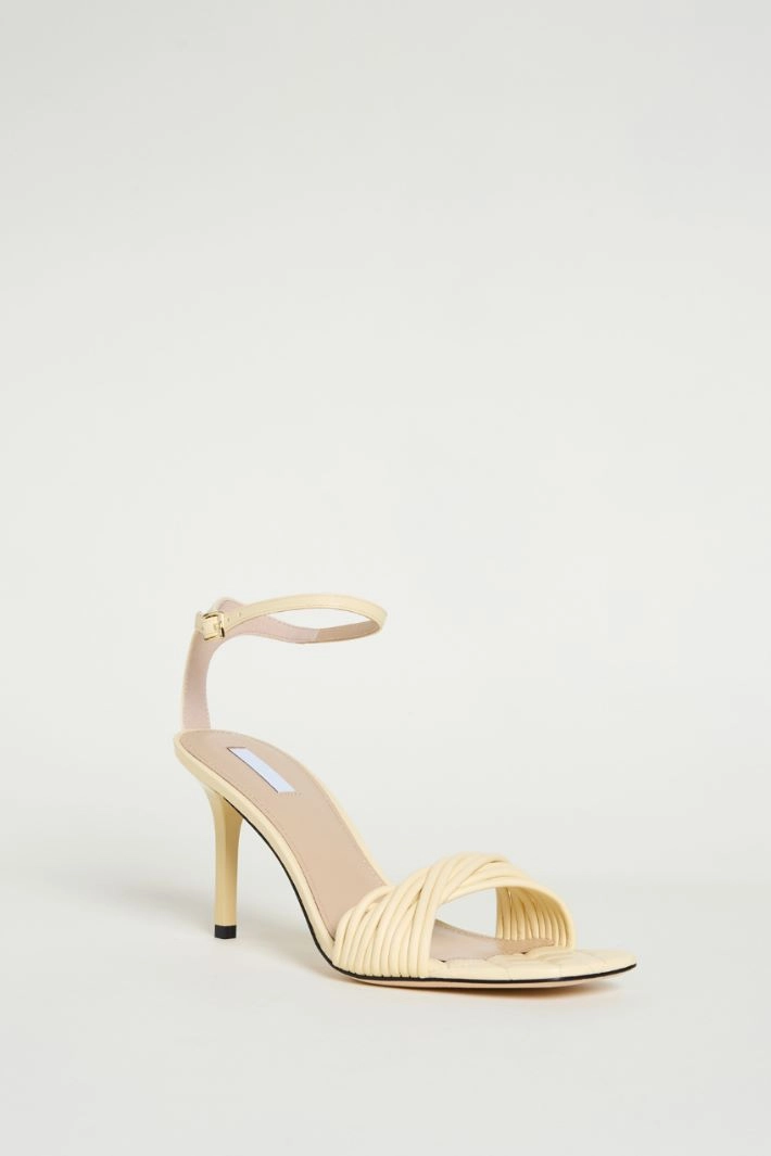 Twist-front sandals - YELLOW