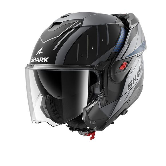Casque modulable Shark OXO RYDGER - Gris / BleuRef : SH1795