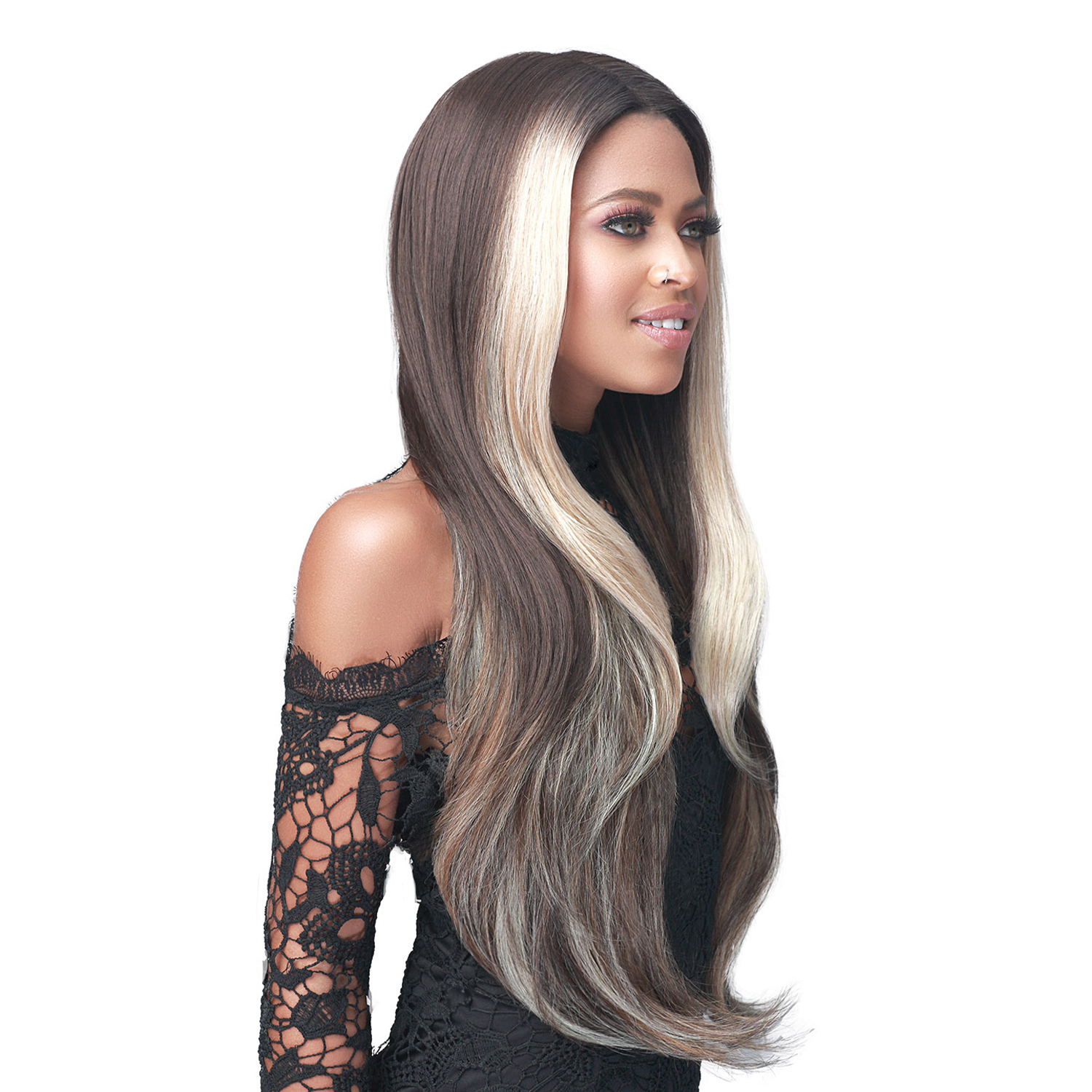 Bobbi Boss Human Hair Blend HD Lace Front Wig 5